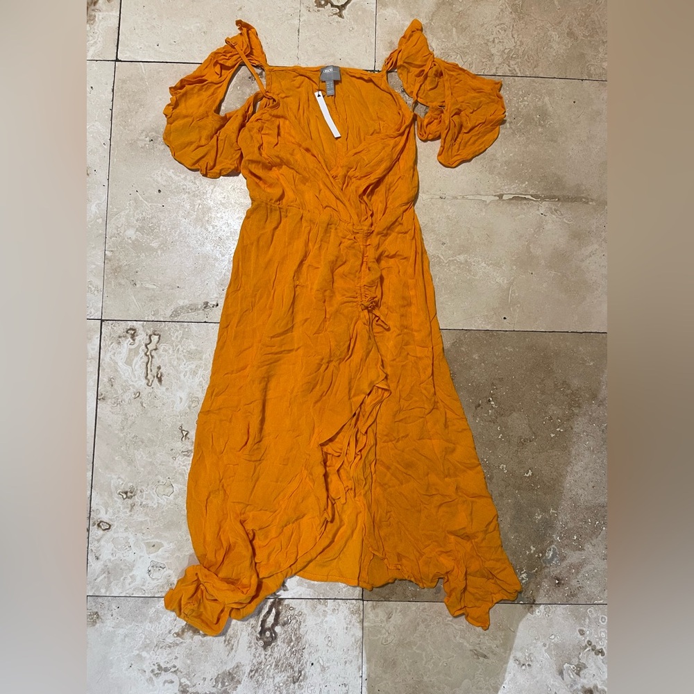 ASOS Vibrant Orange Long Sleeve Dress